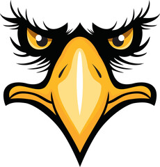 Eagles Face with Eyes and Beak is an illustration of an eagle.