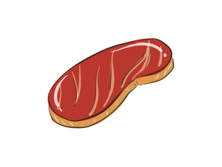 grilled meat illustration