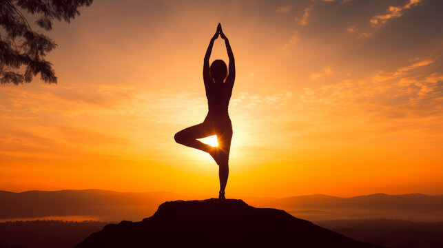 Yogo Girl in Sunset