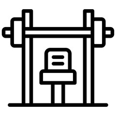 weightlift icon illustration design with outline