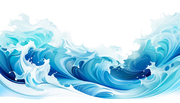 Epic Wave Symphony Water Wave Designs, Ocean Patterns, and Blue Wave Painting