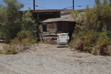 Abandoned Couch and Cabin Salton Sea