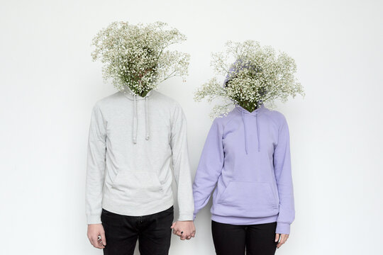 Couple with spring in minds