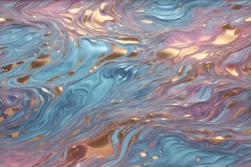 Holographic 3D Marble Texture, Iridescent Marble Texture Background, Liquid Marble Texture, Holographic Background, AI Generative - obrazy, fototapety, plakaty