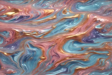 Holographic 3D Marble Texture, Iridescent Marble Texture Background, Liquid Marble Texture, Holographic Background, AI Generative - obrazy, fototapety, plakaty