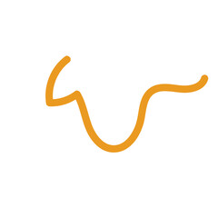 orange brown squiggly doodle lines