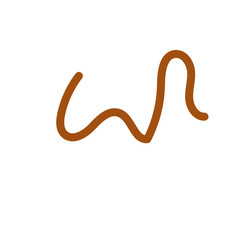 orange brown squiggly doodle lines