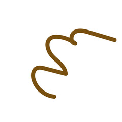 orange brown squiggly doodle lines