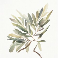 Olive Plant Botanical Wall Artwork