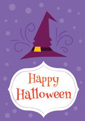 This is a haloween illustration. Can be used as graphic template or a postcard.