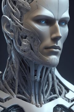 hombre robot robotica ciborg futurista ia inteligencia artificial