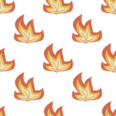 Seamless pattern with flames and fire.