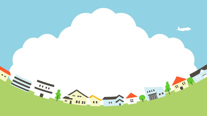 カラフルな街並みの背景画像