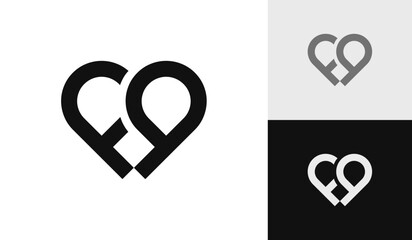 Letter FP initial monogram logo design