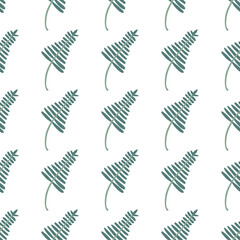 Seamless pattern with leaves monstera - 641549874
