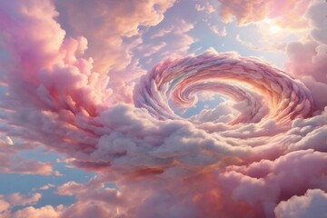 Spiral Cloud, Pastel Clouds Background, Cotton Candy Clouds, Spiral pastel Cloud Background, Dreamy...