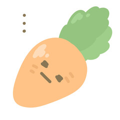 ゆるかわ系のにんじん無言⭐︎PNG