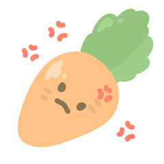 ゆるかわ系のにんじん怒る⭐︎PNG