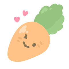 ゆるかわ系のにんじんウインク⭐︎PNG