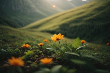 flowers in the mountains