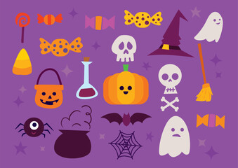 halloween illustration elements