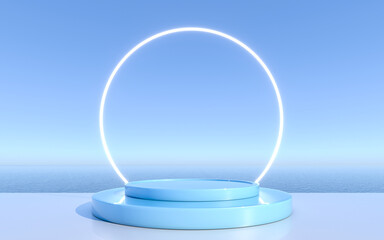 Stage for show cosmetic