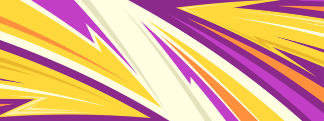 Yellow and violet modern racing sport banner