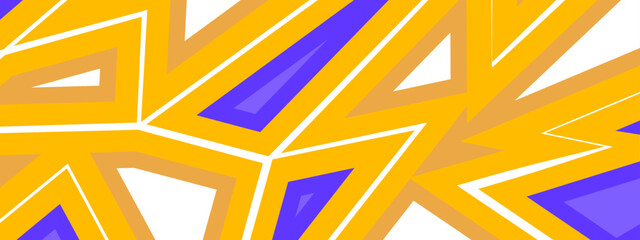 Yellow purple and white modern racing sport banner