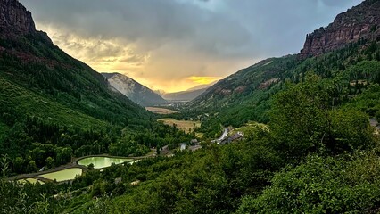 landscape with mountains in Colorado 