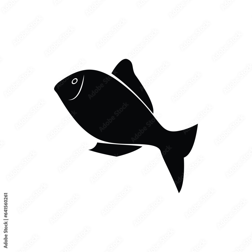 Sticker fish logo icon