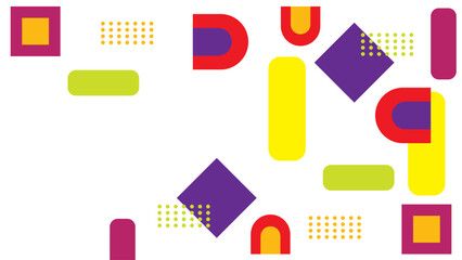 Colorful modern geometric background with shapes
