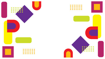 Colorful modern geometric background with shapes