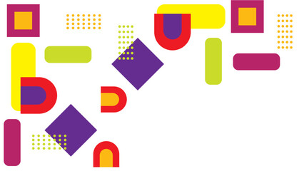 Colorful modern geometric background with shapes