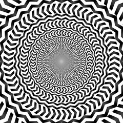 Hypnotic Black and White Optical Illusion