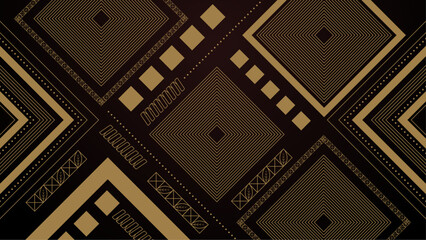 Obraz premium Gold and black modern art deco background with shapes