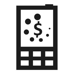 monitor financial loading icon illustration