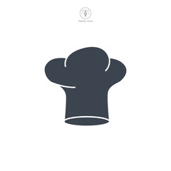 Chef Hat icon symbol vector illustration isolated on white background
