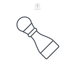 Pepper Shaker icon symbol vector illustration isolated on white background