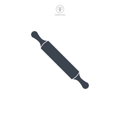 Rolling Pin icon symbol vector illustration isolated on white background