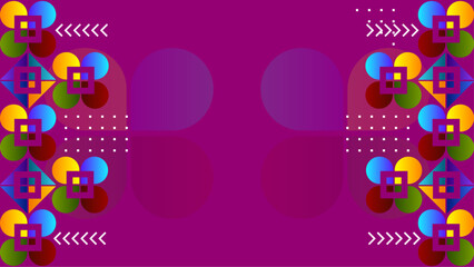 Colorful modern art abstract geometric background with shapes