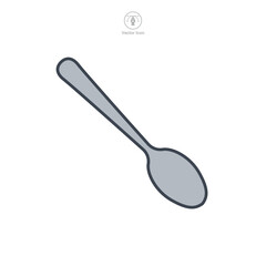 Spoon icon symbol vector illustration isolated on white background