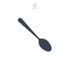 Spoon icon symbol vector illustration isolated on white background