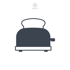 Toaster icon symbol vector illustration isolated on white background