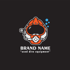DIVING EQUIPMENT LOGO VECTOR READY EPS 10 FORMAT 