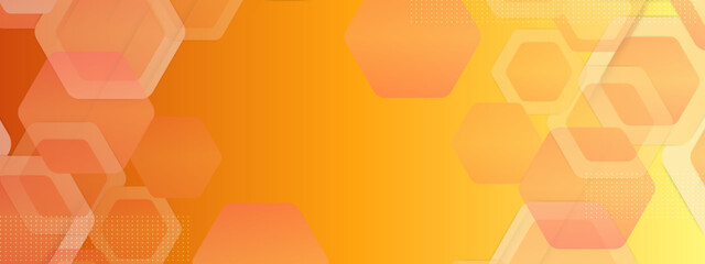 Colorful modern abstract geometric banner with shapes