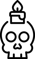 Skull Candle Icon