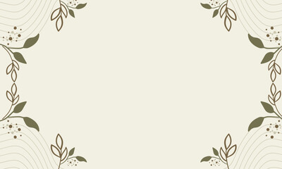 Elegant floral background with leaves and branches ornament