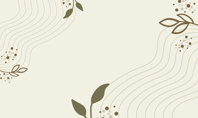 Elegant floral background with leaves and branches ornament