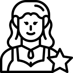 actress line icon