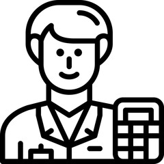 accountant line icon